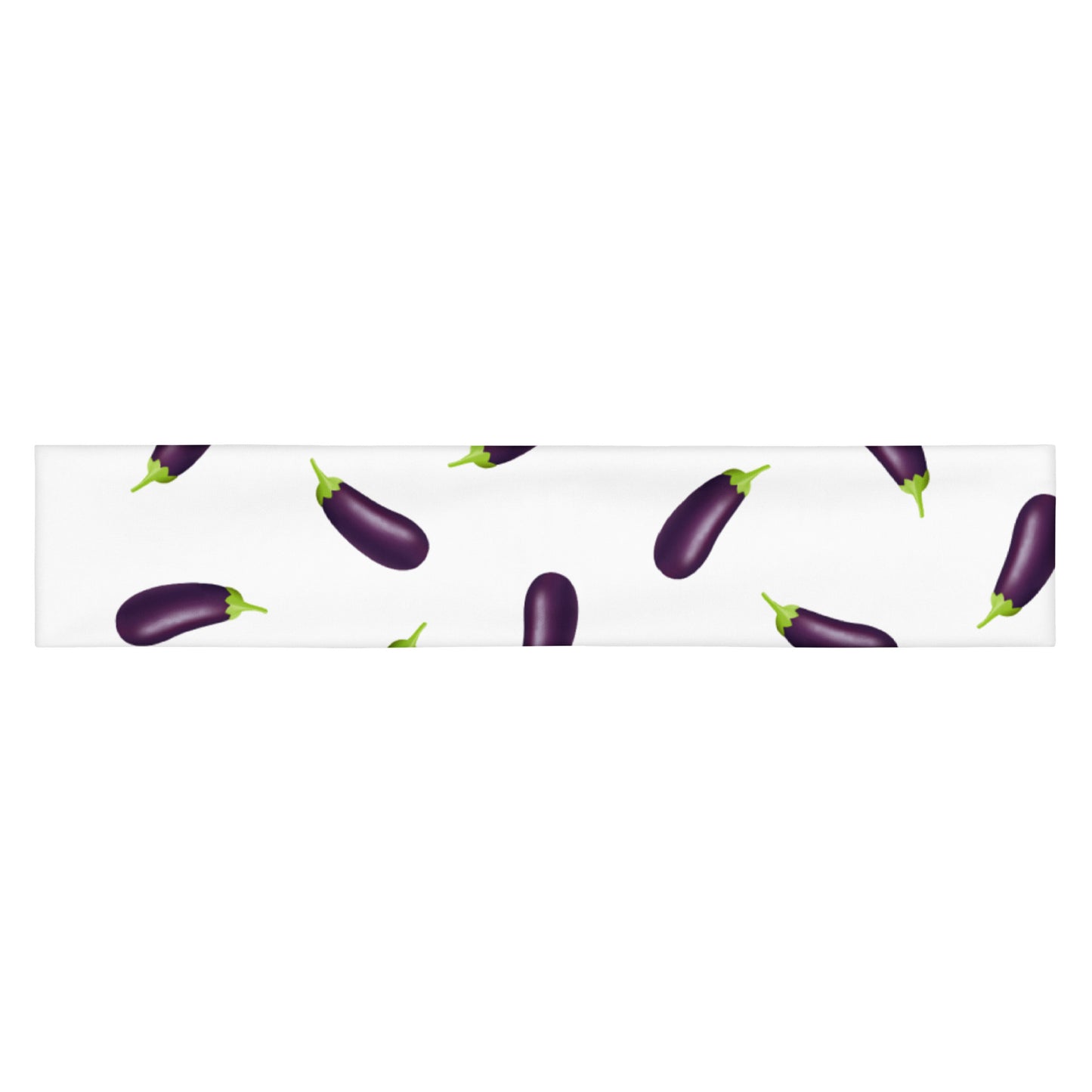 Eggplant Emoji Headband White