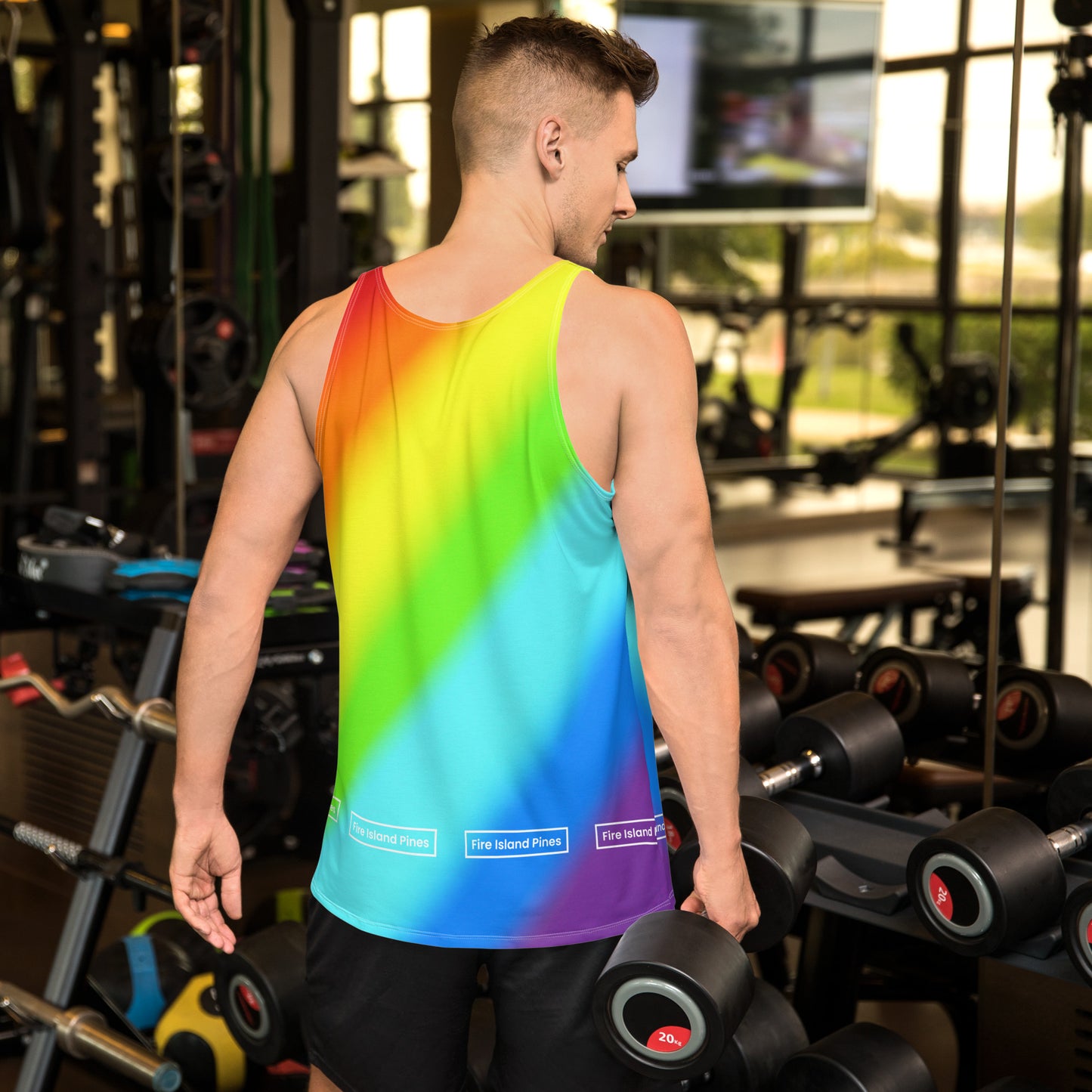 Full Rainbow Fire Island Pines Tank Top