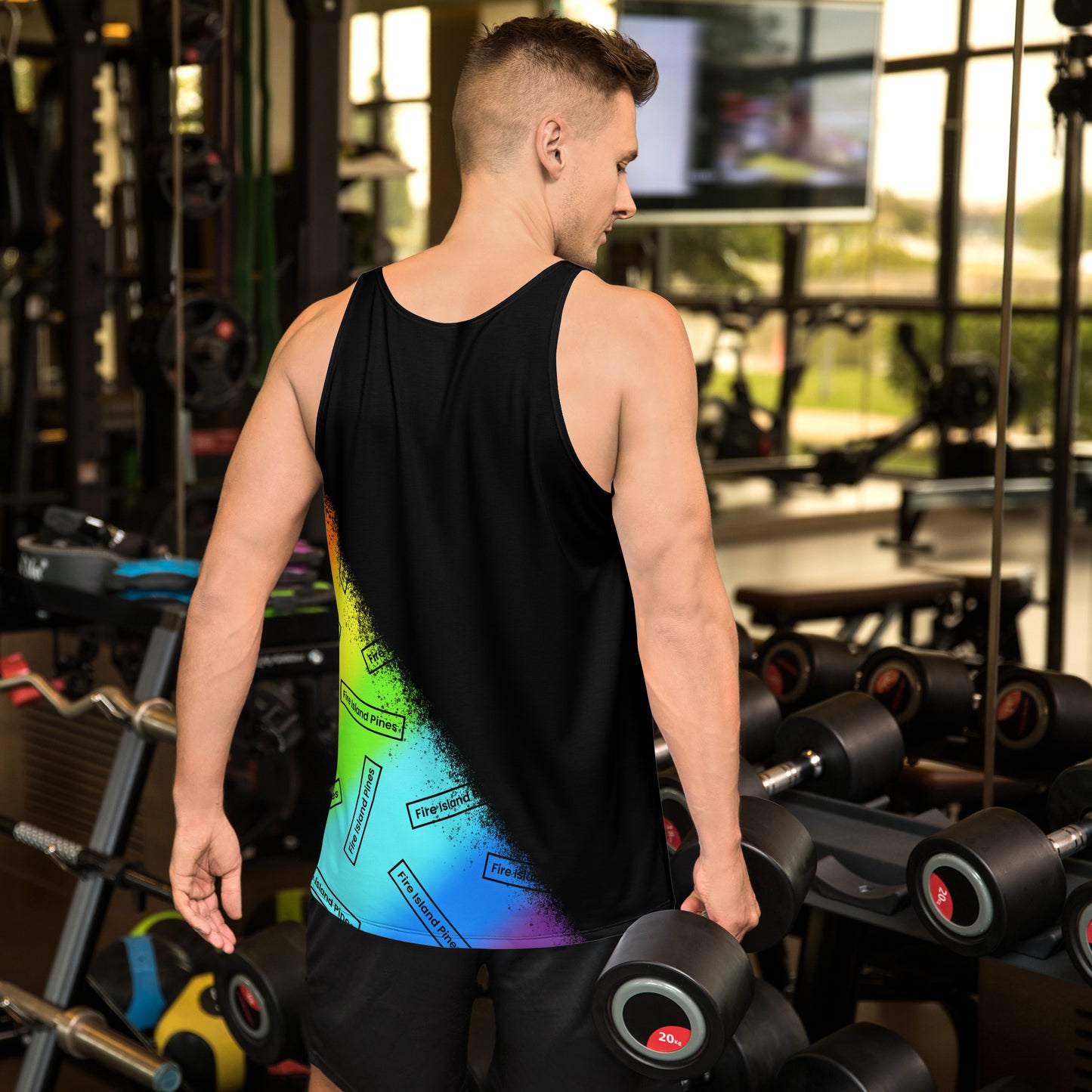 Side Rainbow Fire Island Pines Tank Top