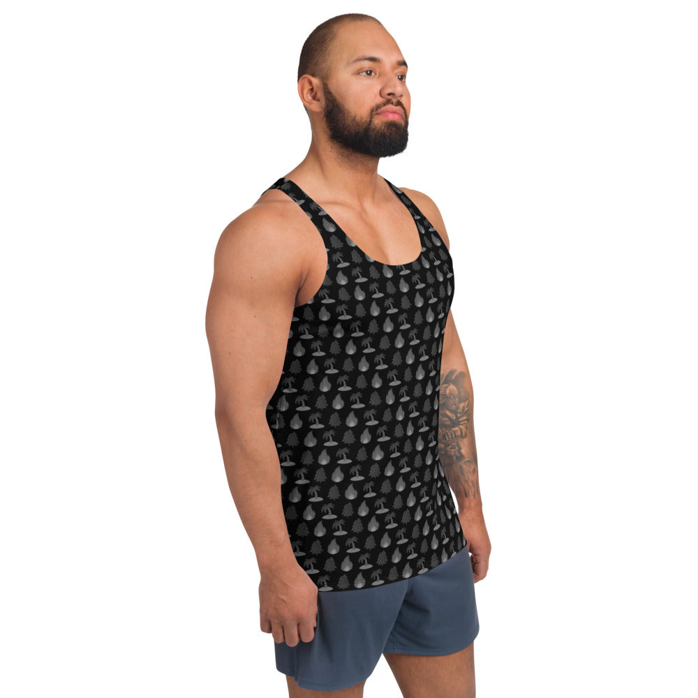 Fire Island Pines Shadow Emoji All Over Black Tank Top