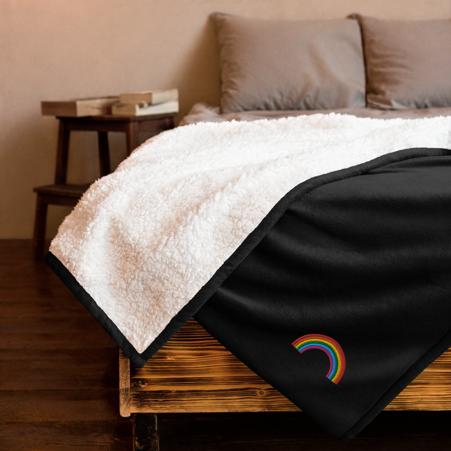 Just a Rainbow Premium Sherpa Blanket