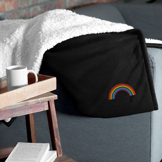 Just a Rainbow Premium Sherpa Blanket