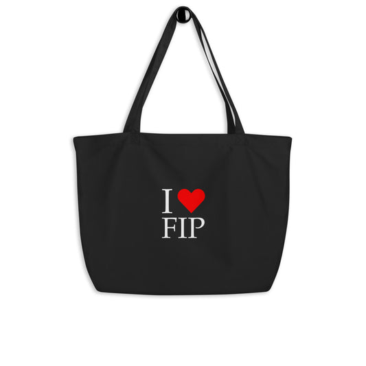 I Love FIP Large Tote Bag - Organic Cotton