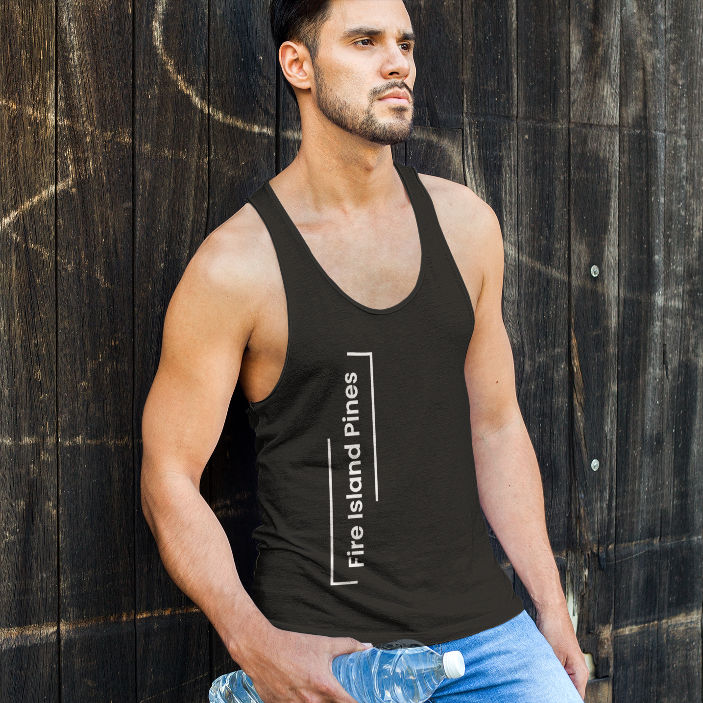 Fire Island Pines Split Box Side Tank Top Bella + Canvas