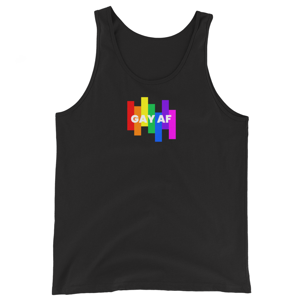 Gay AF Rainbow Pride Tank Top by Bella & Canvas