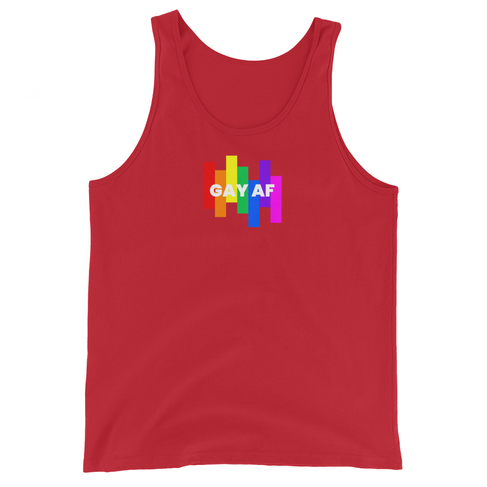 Gay AF Rainbow Pride Tank Top by Bella & Canvas