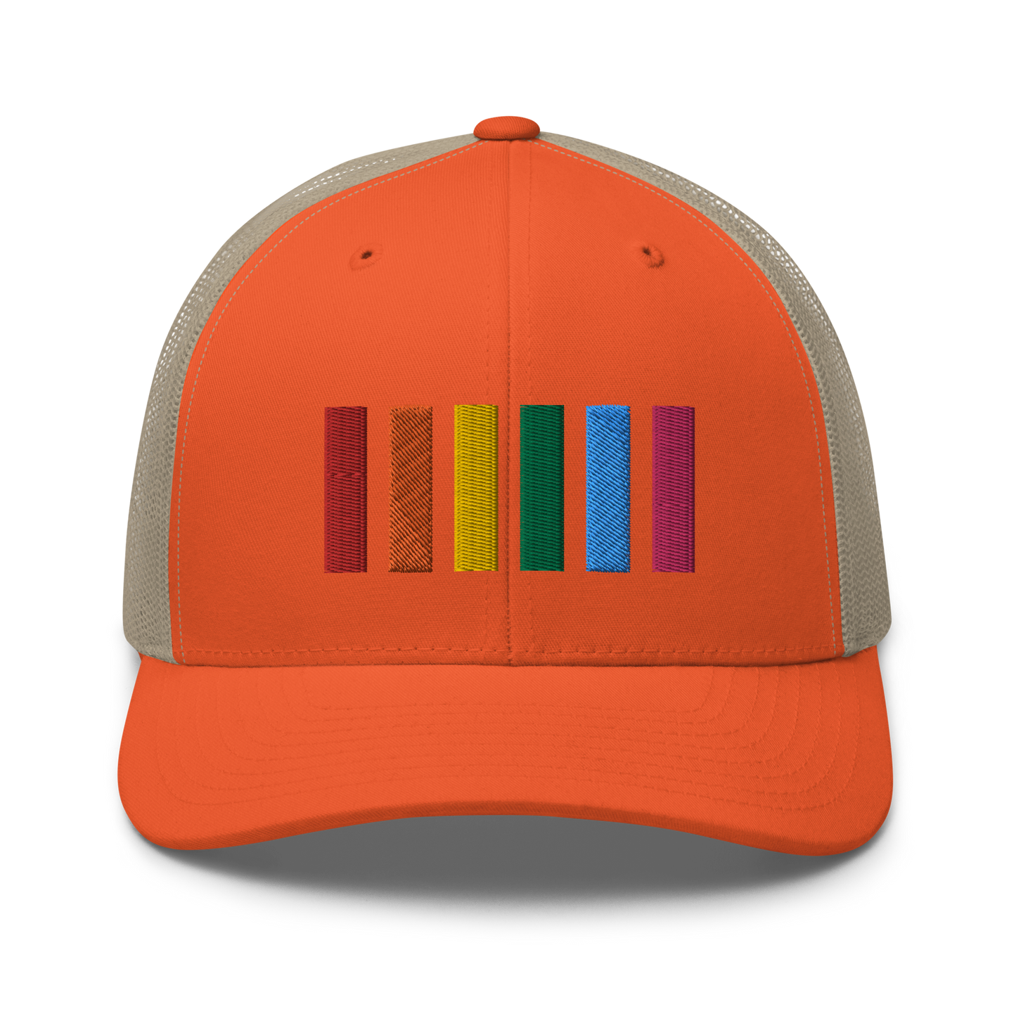 Trucker Hat Line Rainbow Embroidered