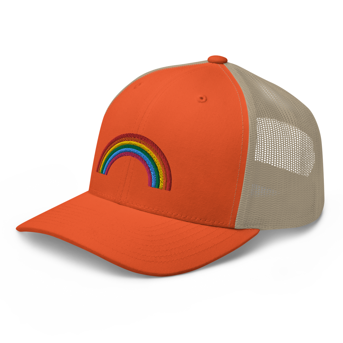 Trucker Hat Rainbow Embroidered