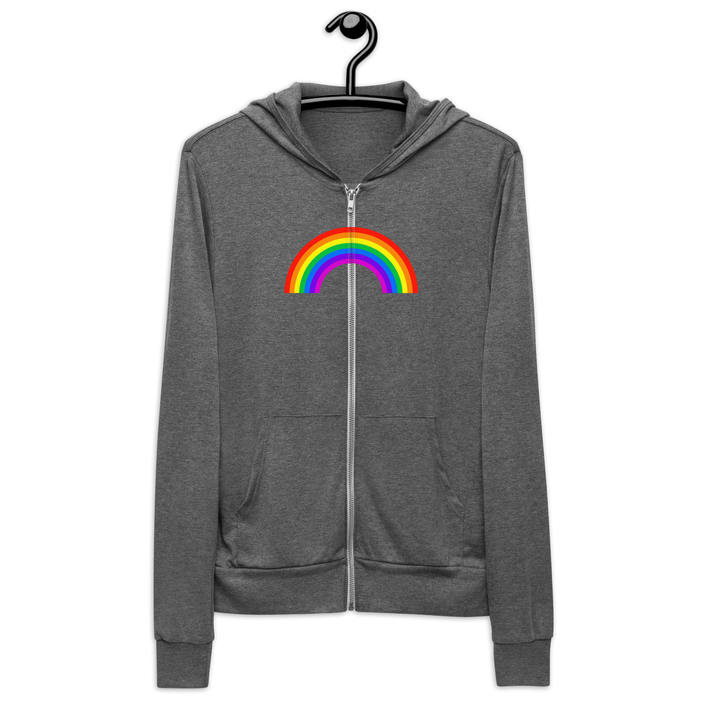 Zip Up Just a Rainbow Lightweight Hoodie