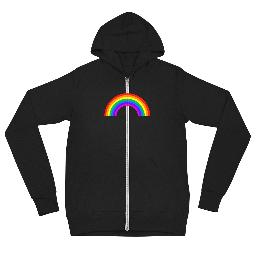 Zip Up Just a Rainbow Lightweight Hoodie