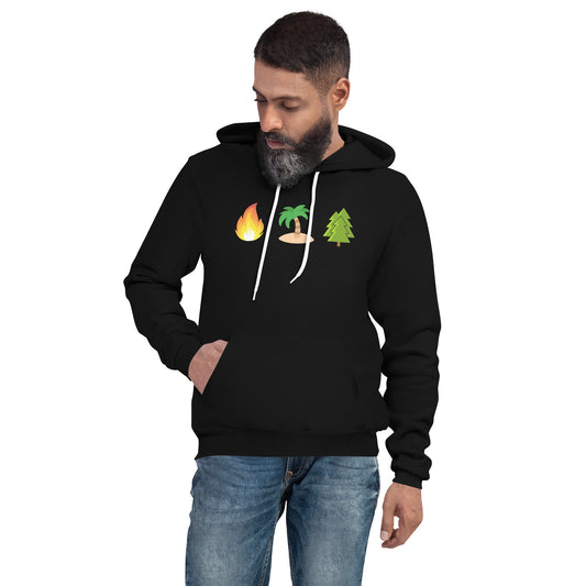 Pullover Hoodie Fire Island Pines Emoji - Bella + Canvas