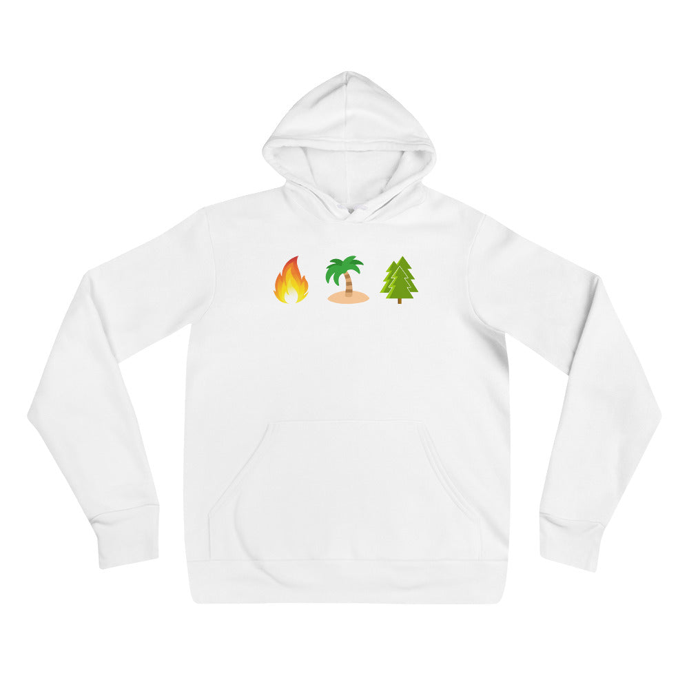 Pullover Hoodie Fire Island Pines Emoji - Bella + Canvas