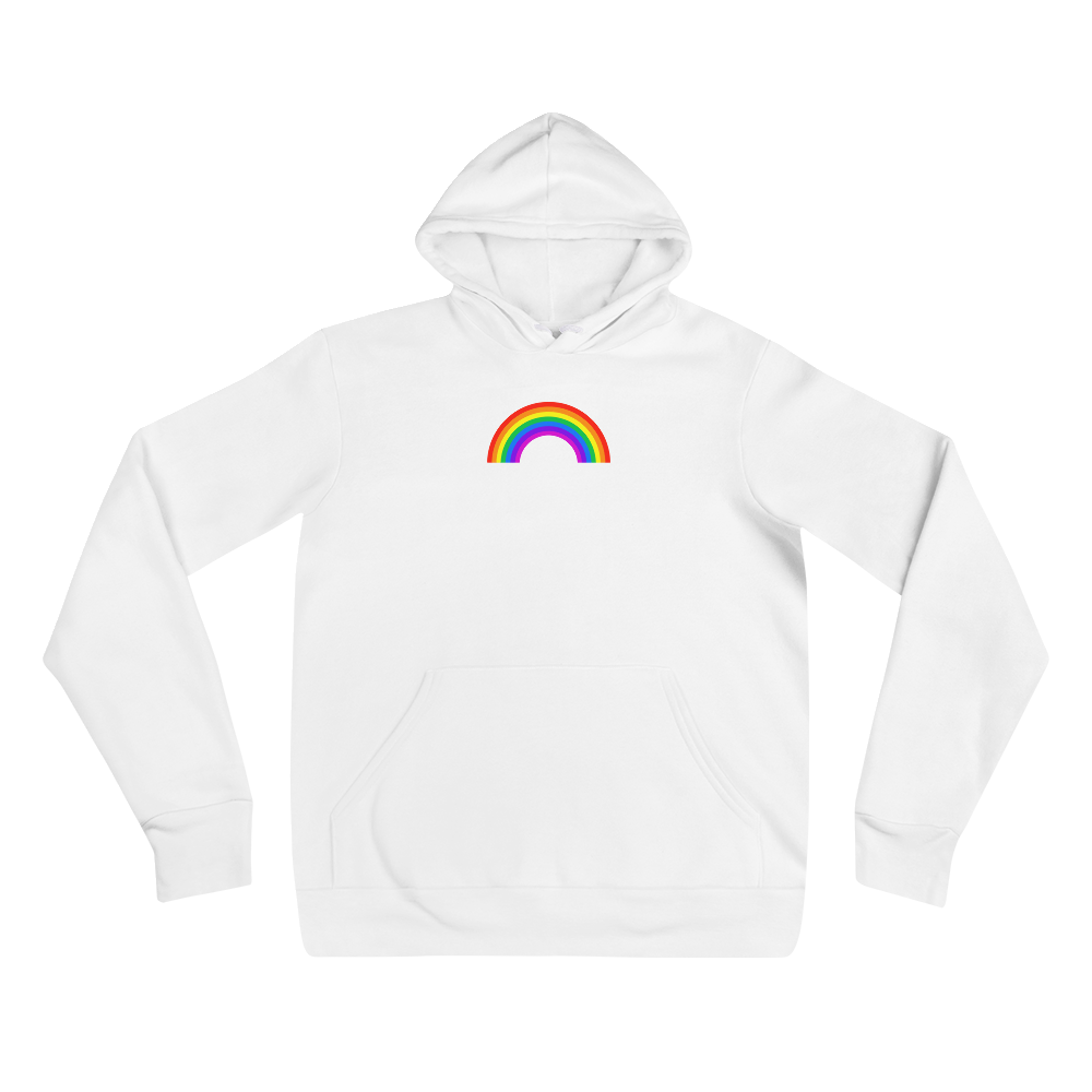 Pullover Hoodie Just a Rainbow Bella + Canvas